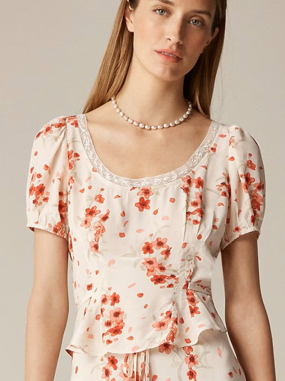J. CREW Rouje Poet top in vintage floral 4 NWT